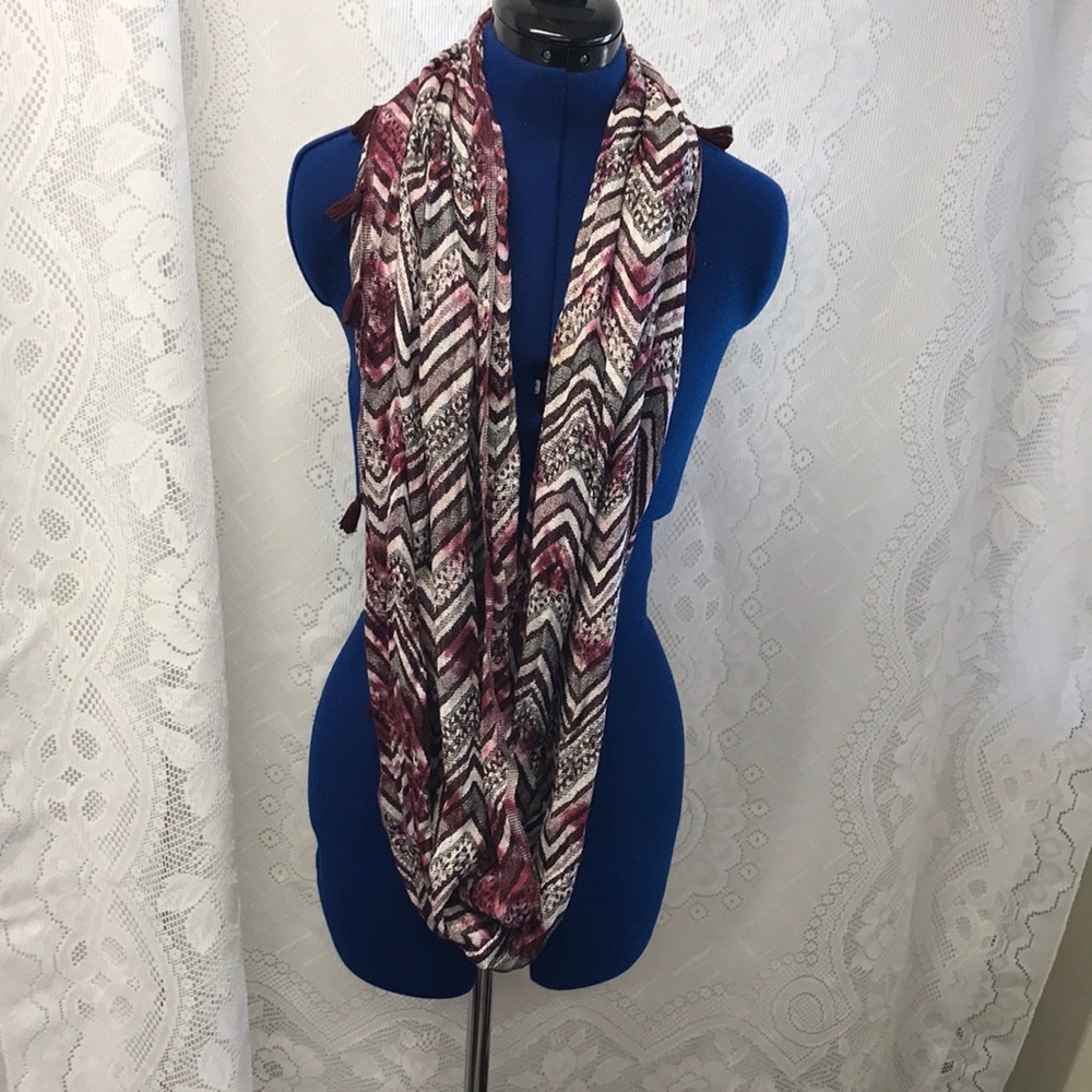 Beautiful Infinity Scarf in Burgundy